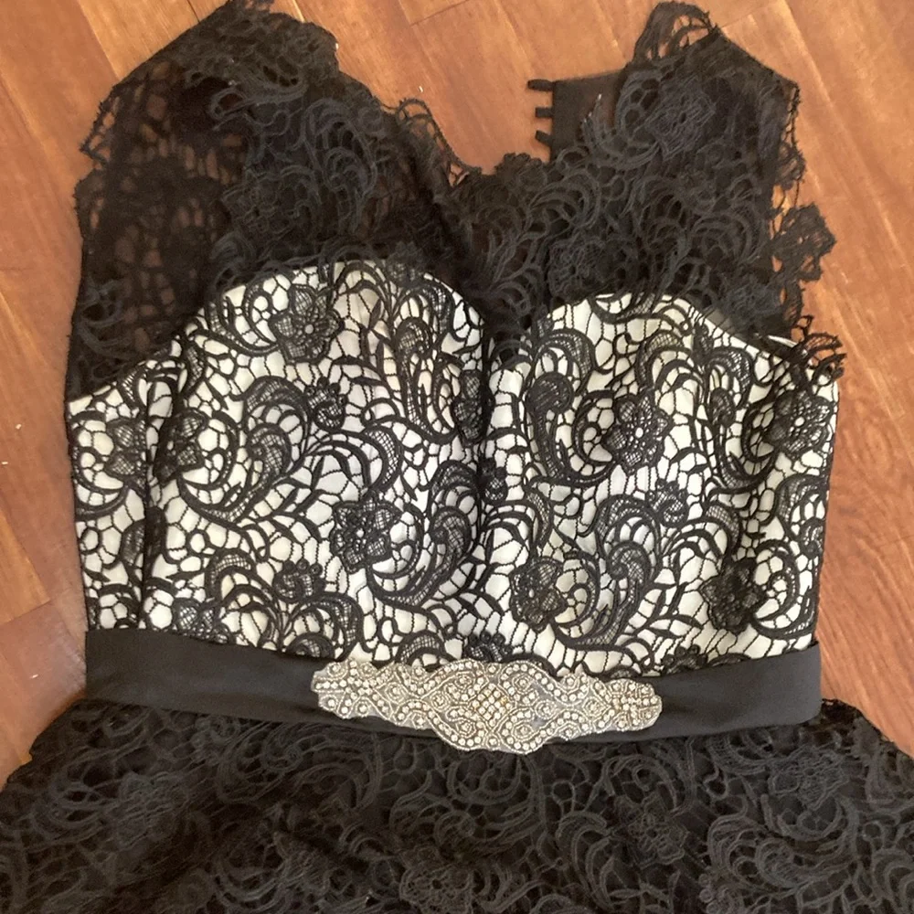 Vtg Inspired  NWT 50s Rockabilly Lace prom party dress lace over satin tulle - Picture 9 of 10